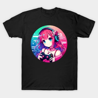 Gamer girl neon Tokyo T-Shirt